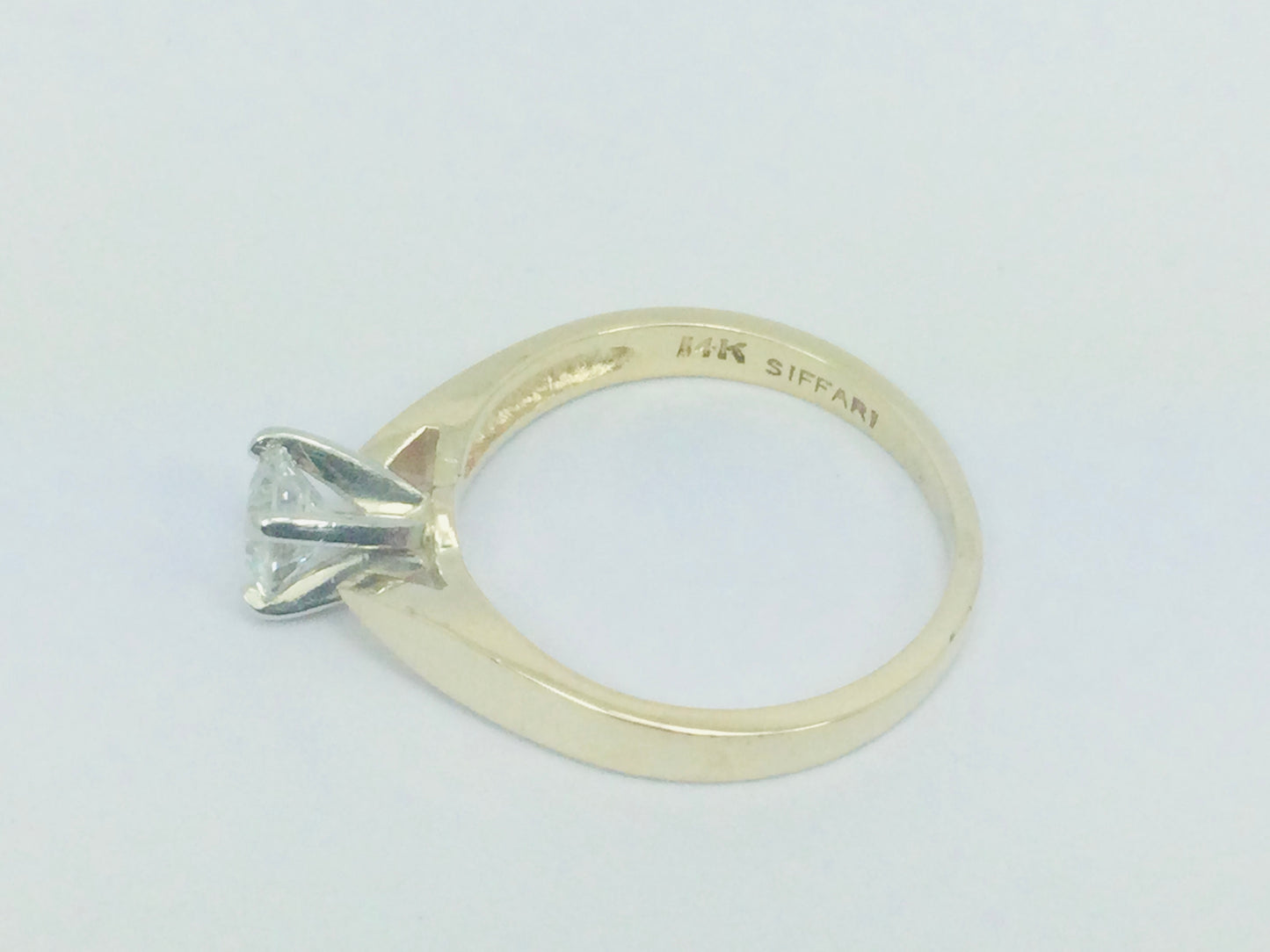 Vintage 14k Gold Brilliant Cut 0.50ct 1/2ct  Diamond Solitaire Engagement / Promise / Commitment Ring