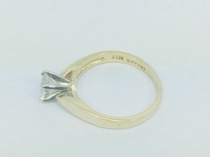 Vintage 14k Gold Brilliant Cut 0.50ct 1/2ct  Diamond Solitaire Engagement / Promise / Commitment Ring