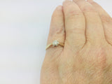 14k Yellow Gold Round Cut 8pt Diamond Solitaire Ring