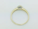 10k Yellow Gold Round Cut 10pt Diamond Heart Ring
