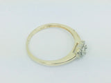 10k Yellow Gold Round Cut 10pt Diamond Heart Ring