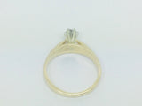 14k Yellow Gold Round Cut 30pt Diamond Solitaire Ring