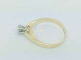 14k Yellow Gold Round Cut 16pt Diamond Solitaire Ring