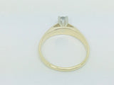 14k Yellow Gold Round Cut 23pt Diamond Solitaire Ring