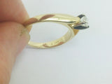 14k Yellow Gold Round Cut 23pt Diamond Solitaire Ring