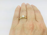 14k Yellow Gold Round Cut 23pt Diamond Solitaire Ring