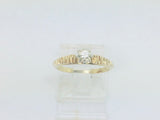 14k Yellow Gold Round Cut 6pt Diamond Illusion Set Ring