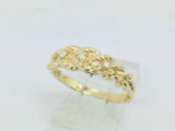 14k Yellow Gold Round Cut 6pt Diamond Trinity Twisted Rope Ring