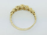 14k Yellow Gold Round Cut 6pt Diamond Trinity Twisted Rope Ring