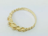 14k Yellow Gold Round Cut 6pt Diamond Trinity Twisted Rope Ring