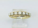 14k Yellow Gold 42pt Round Cut Diamond Row Set Ring
