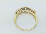 14k Yellow Gold 42pt Round Cut Diamond Row Set Ring