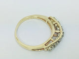 14k Yellow Gold 42pt Round Cut Diamond Row Set Ring