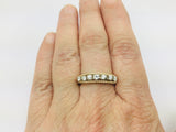 14k Yellow Gold 42pt Round Cut Diamond Row Set Ring