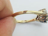 10k Yellow Gold 45pt Round Cut Diamond Cluster Ring