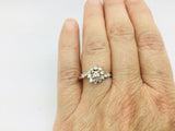 10k Yellow Gold 45pt Round Cut Diamond Cluster Ring
