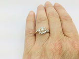 10k Yellow Gold 45pt Round Cut Diamond Cluster Ring