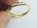 14k White and Yellow Gold 32pt Round Cut Diamond Vintage Engagement Ring & Wedding Band