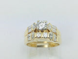 14k Yellow Gold 46pt Round Cut Diamond Wedding Band Ring