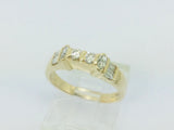 14k Yellow Gold 46pt Round Cut Diamond Wedding Band Ring