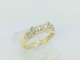 14k Yellow Gold 46pt Round Cut Diamond Wedding Band Ring