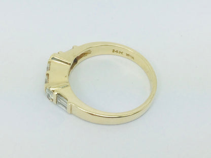 14k Yellow Gold 46pt Round Cut Diamond Wedding Band Ring