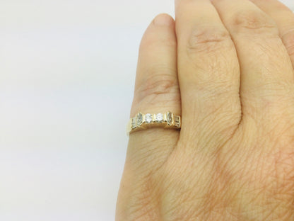 14k Yellow Gold 46pt Round Cut Diamond Wedding Band Ring