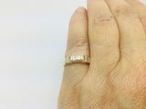 14k Yellow Gold 46pt Round Cut Diamond Wedding Band Ring