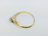14k Yellow Gold Round Cut 5pt Diamond Illusion Set Ring