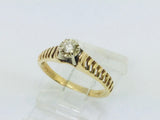 14k Yellow Gold Round Cut 7pt Diamond Illusion Set Ring