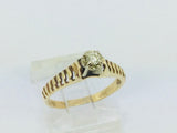 14k Yellow Gold Round Cut 7pt Diamond Illusion Set Ring