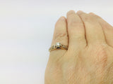 14k Yellow Gold Round Cut 7pt Diamond Illusion Set Ring
