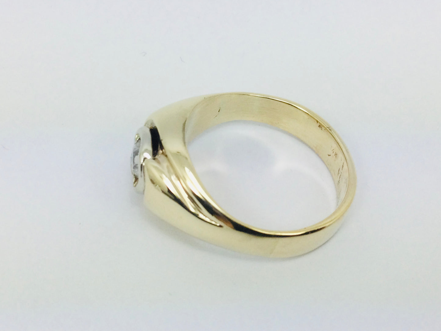 14k Yellow Gold Round Cut 0.32ct Diamond Solitaire Ring