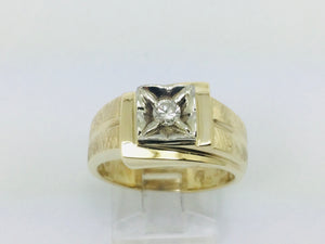 10k Yellow Gold Round Cut 16pt Diamond Solitaire Ring