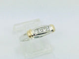 14k White Gold Princess Cut 20pt Diamond Row Set Band Ring