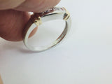 14k White Gold Princess Cut 20pt Diamond Row Set Band Ring