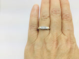 14k White Gold Princess Cut 20pt Diamond Row Set Band Ring