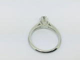 18k White Gold Round Cut 15pt Diamond Solitaire Ring