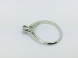18k White Gold Round Cut 15pt Diamond Solitaire Ring