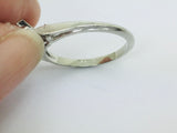 18k White Gold Round Cut 15pt Diamond Solitaire Ring