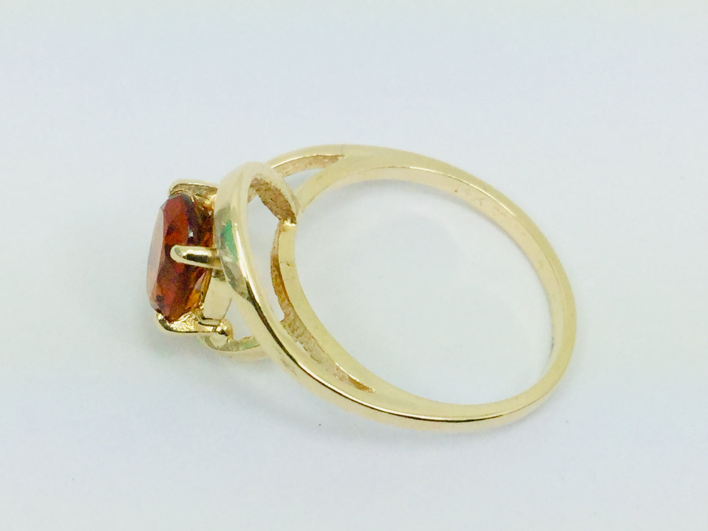 14k Yellow Gold Oval Cut Citrine November Birthstone Ring