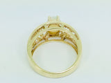 10k Yellow Gold Green Opal October Birthstone Ring