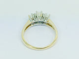 10k Yellow Gold Oval Cut Fire Opal October Birthstone & Diamond Ring