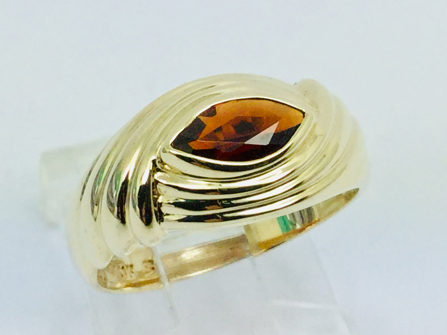 10k Yellow Gold Marquise Cut Garnet January Birthstone Ring