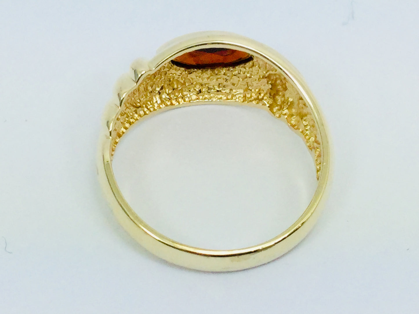 10k Yellow Gold Marquise Cut Garnet January Birthstone Ring
