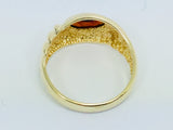 10k Yellow Gold Marquise Cut Garnet January Birthstone Ring