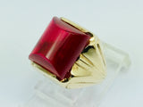10k Yellow Gold Garnet January Birthstone Ring***
