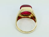 10k Yellow Gold Garnet January Birthstone Ring***