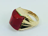10k Yellow Gold Garnet January Birthstone Ring***