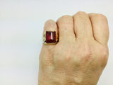 10k Yellow Gold Garnet January Birthstone Ring***